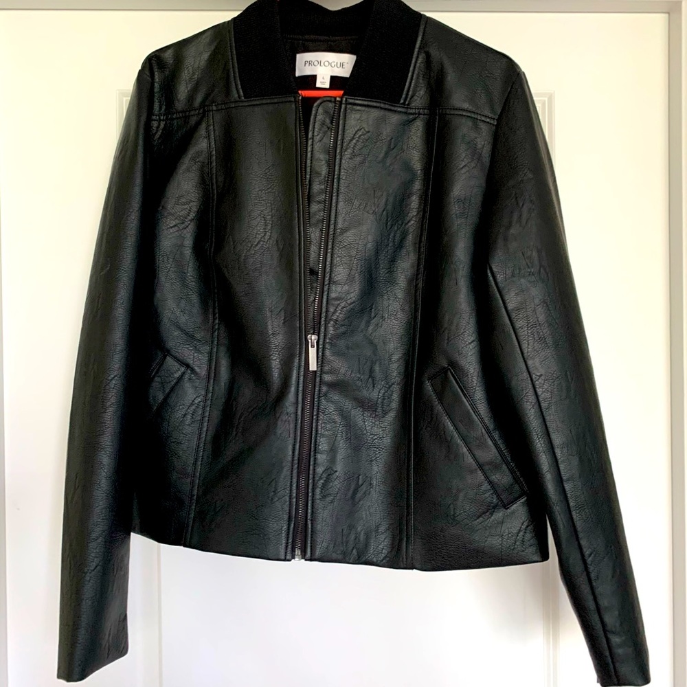 Prologue Faux Leather Moto Jacket